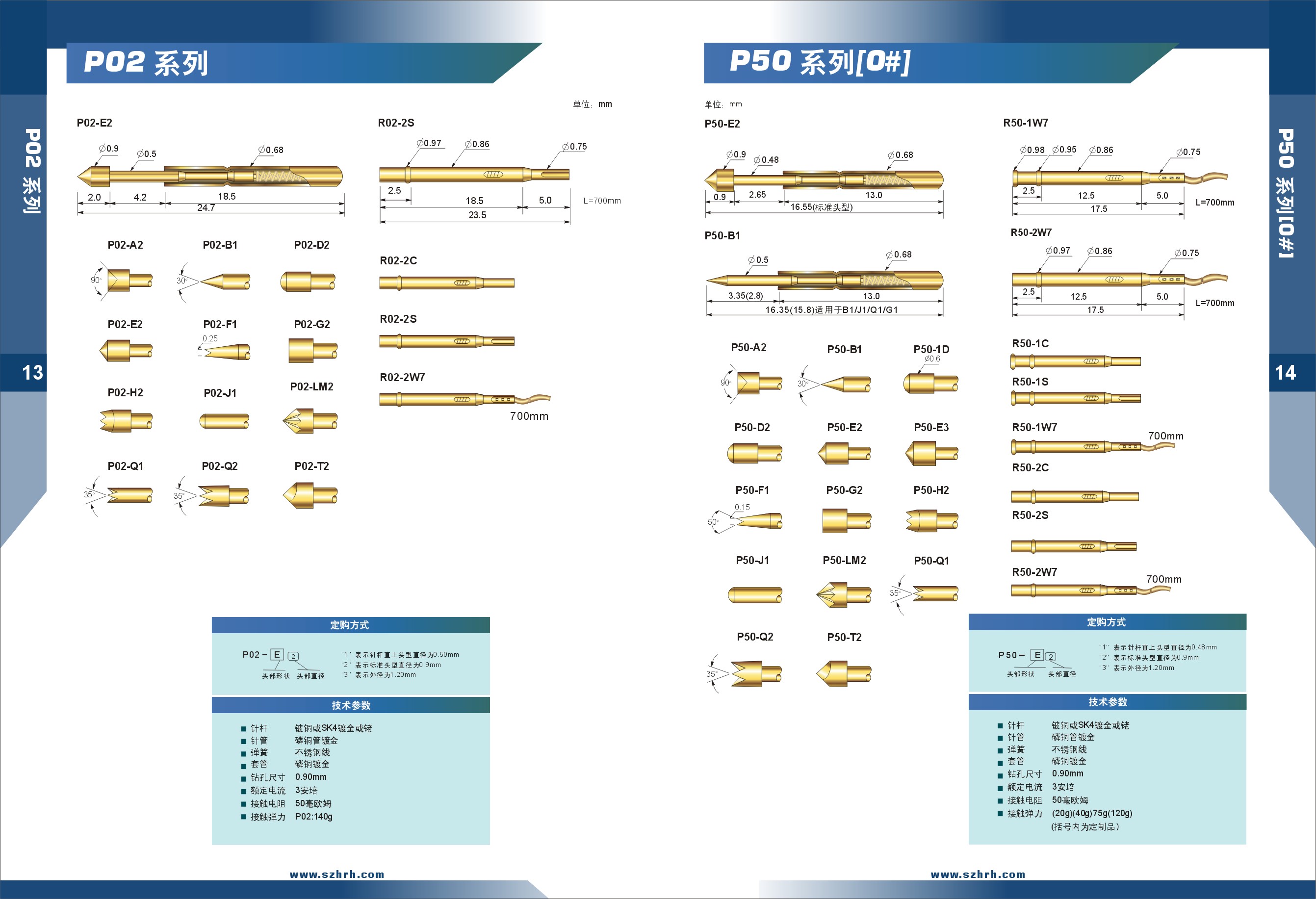 PCB測試探針選型、華榮華測試探針廠家