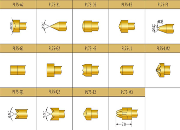 PL75探針頭型、華榮華測(cè)試探針廠家