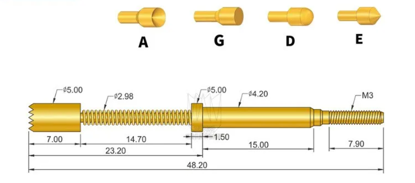 華榮華420*4820大電流彈簧針15A測(cè)試針